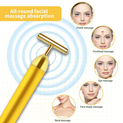 Face Massager Electric Beauty Bar 24k Golden Facial Massage Tool