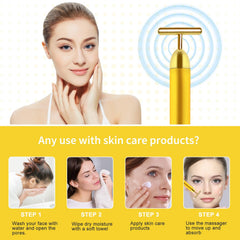 Face Massager Electric Beauty Bar 24k Golden Facial Massage Tool