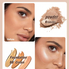 Large Foundation Brush With Circular Oblique Head