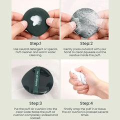 7pcs dual-use makeup puff set for dry and wet application